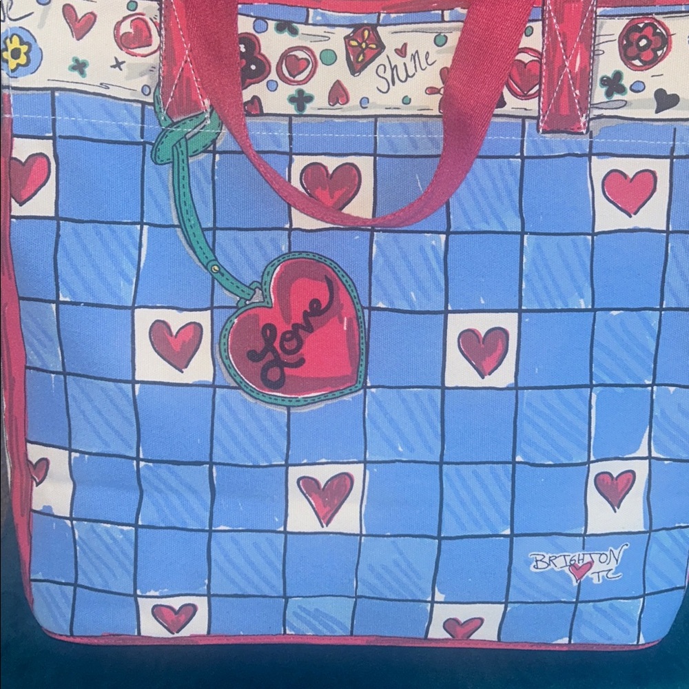 Brighton Love Sparkle Tote Canvas Tom Clancy Design MSRP $150  Women’s Purse NWT - Picture 2 of 4